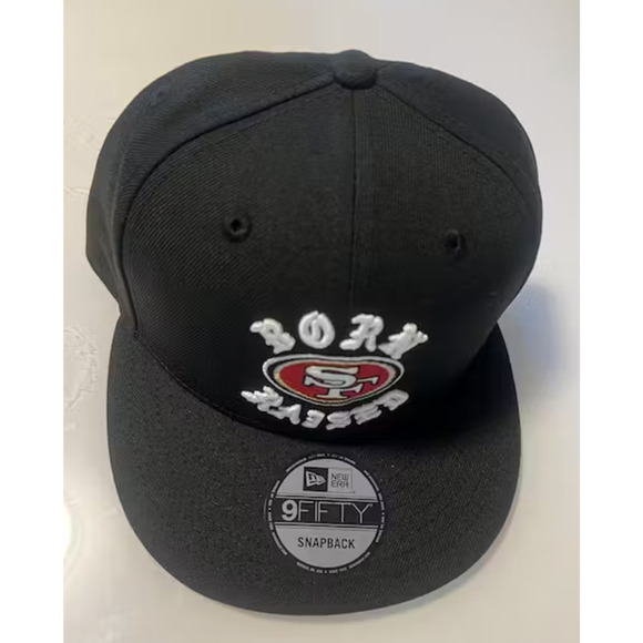 Born X Raised × NEW ERA NFL + 49ERS SNAPBACK ROCKER HAT: BLACK